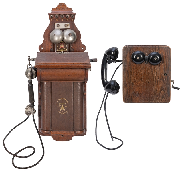  L.M. Ericsson Wall Mount Telephone. Stockholm, early 20th c...