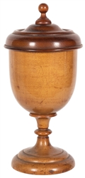  Turned Wood Bran Vase. Los Angeles: F.G. Thayer, ca. 1913. ...
