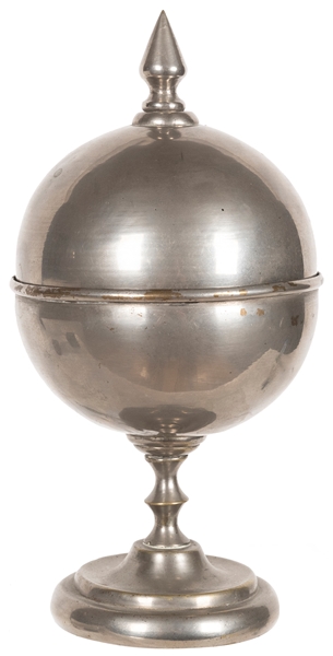  Confetti Vase. Circa 1880. Confetti, heaped in the nickel-p...