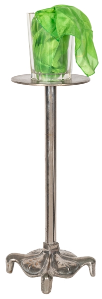  Silk Pedestal. Circa 1920. Handsome metal stand supports a ...