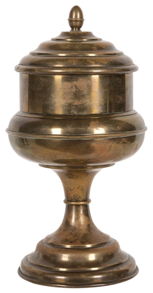  Giant Brass Snuff Vase. European, ca. 1890. Bright brass va...