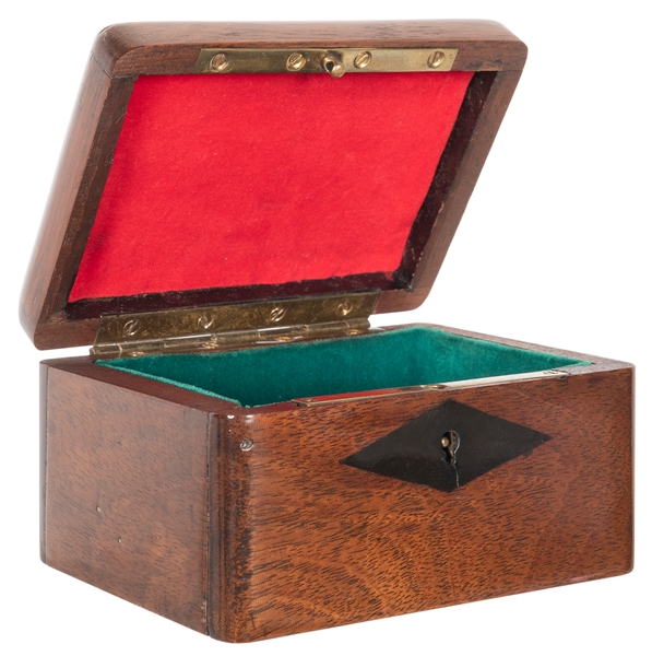  Ticking Watch Box. Circa 1890. Handsome mahogany box from w...