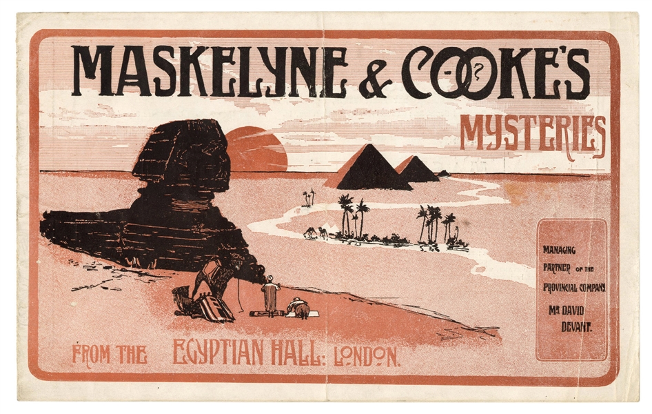 Maskelyne & Cooke’s Mysteries Program. For an appearance of...