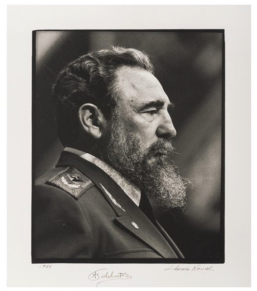  NOVAL, Liborio (Cuban, 1934-2012). Portrait of Fidel Castro...