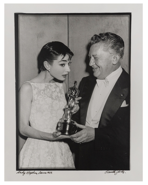  SALAS, Osvaldo (Cuban, 1914-1992). Audrey Hepburn at the Os...