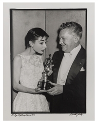  SALAS, Osvaldo (Cuban, 1914-1992). Audrey Hepburn at the Os...