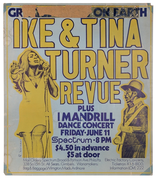  TURNER, IKE & TINA. Ike & Tina Turner Revue. [1971]. Concer...