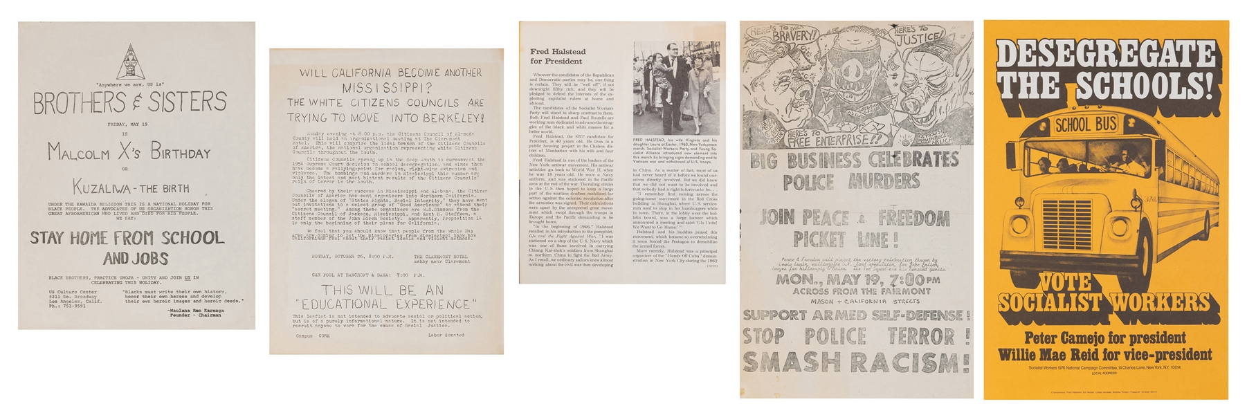  [CIVIL RIGHTS/ACTIVISM]. Collection of protest, civil right...