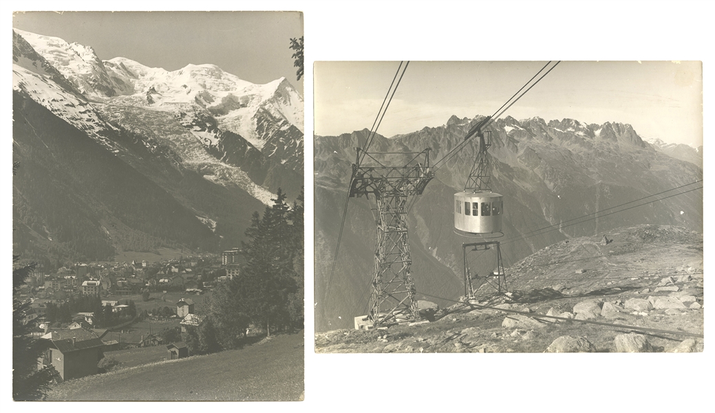  [ALPINES]. A pair of oversized photographs. Early 20th cent...