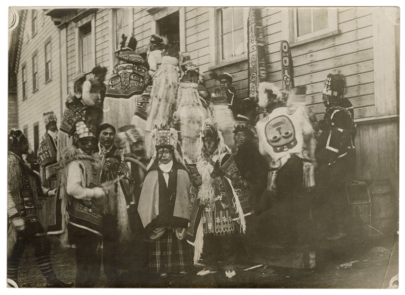  [AMERICAN INDIAN]. Tlingit people photograph. N.p., early 2...