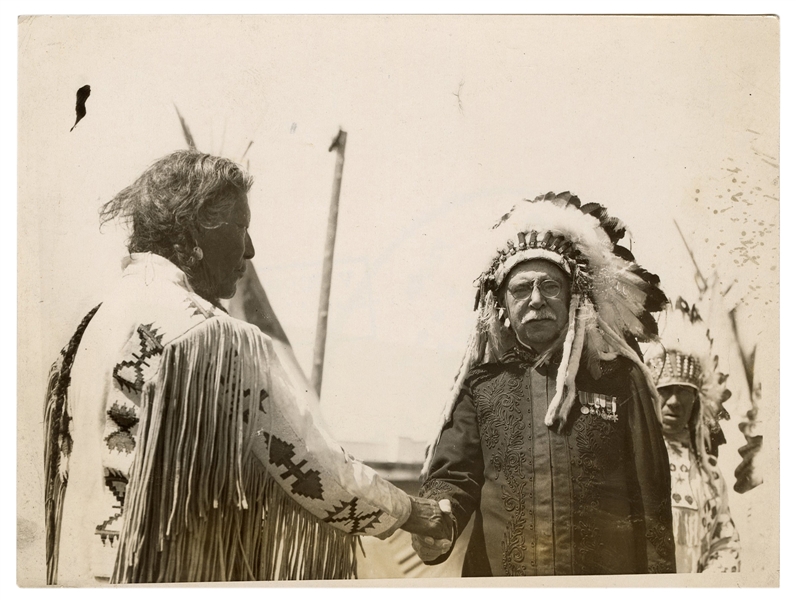  [AMERICAN INDIAN]. Photograph of John Philip Sousa with Chi...