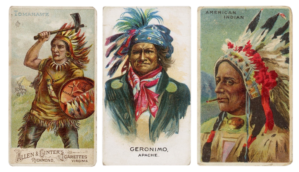  [AMERICAN INDIAN]. Group of 18 American Indian tobacco card...