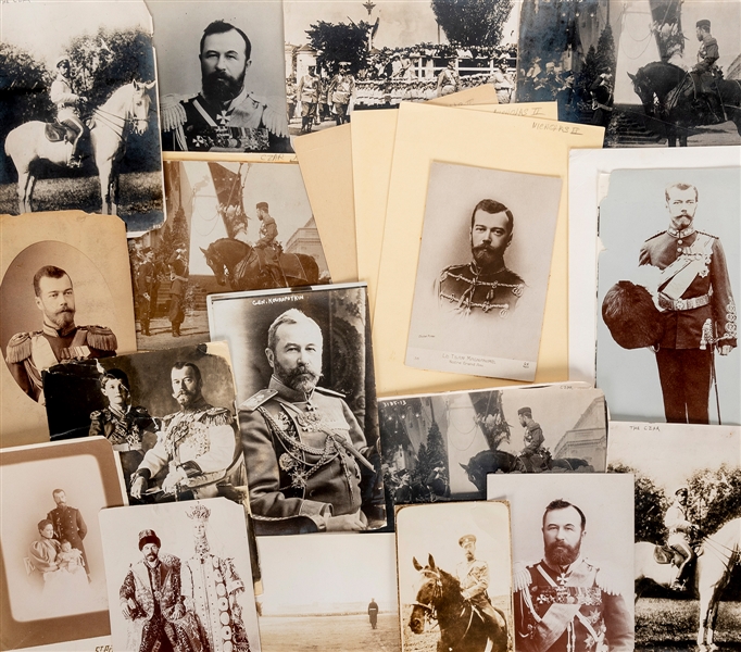  Czar Nicholas II of Russia photo group. Circa 1900-1910. Cu...