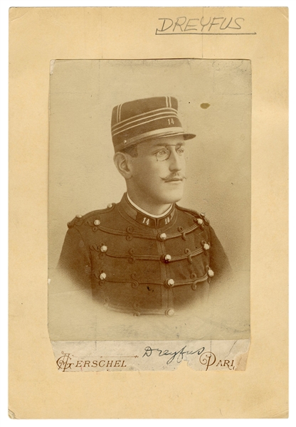  DREYFUS, Alfred (1859-1935). Cabinet card photo. Paris: Ger...