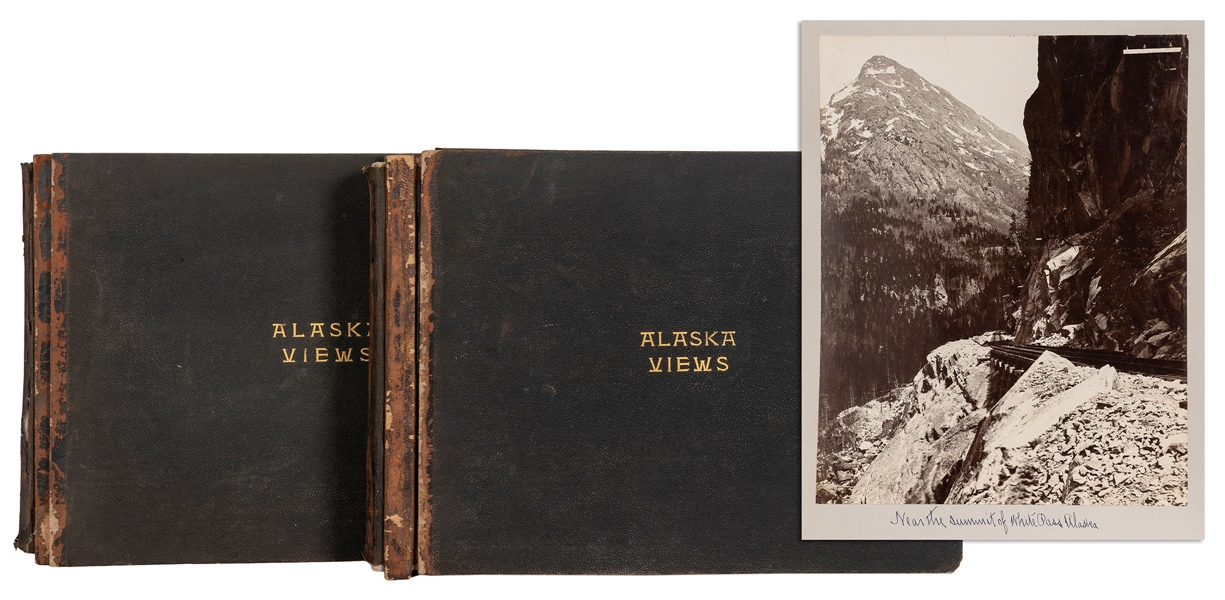  [KLONDIKE]. A pair of large photograph albums documenting a...