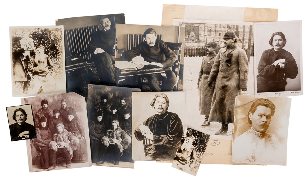  Maxim Gorki, Lev Tolstoy, and Trotsky photos. Early 1900s. ...