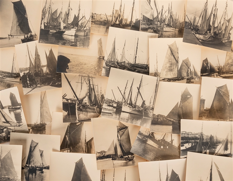 [TRANSPORTATION]. A group of 28 snapshots of sailboats. N.p...