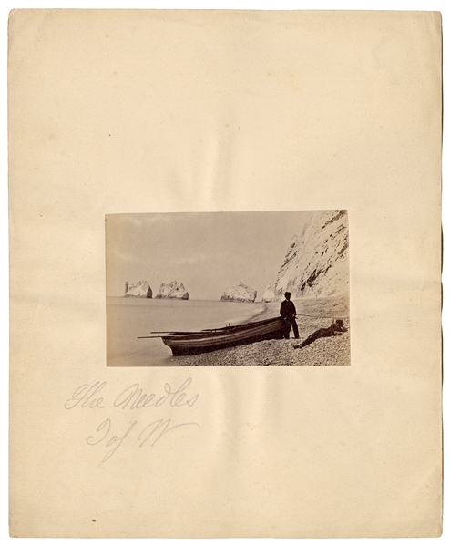  Isle of Wight “The Needles” rowboat snapshot. N.d., ca. ear...