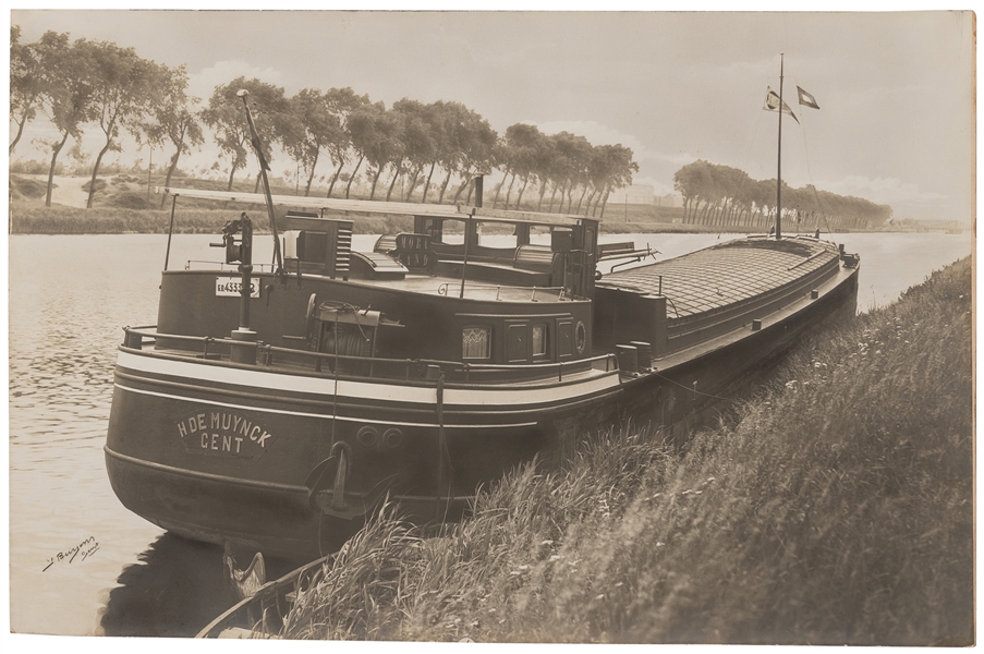  Large photograph of a riverboat. Gent, [n.d., early 20th ce...