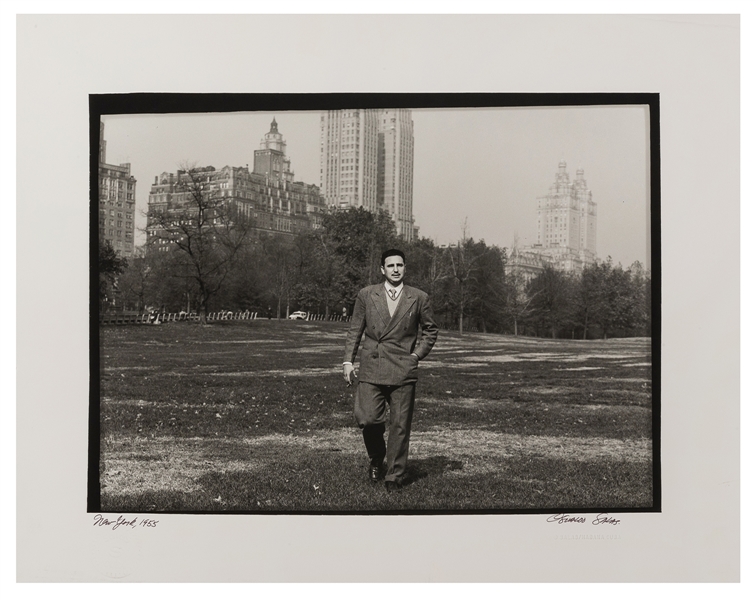 SALAS, Osvaldo (Cuban, 1914-1992). Fidel in Central Park. 