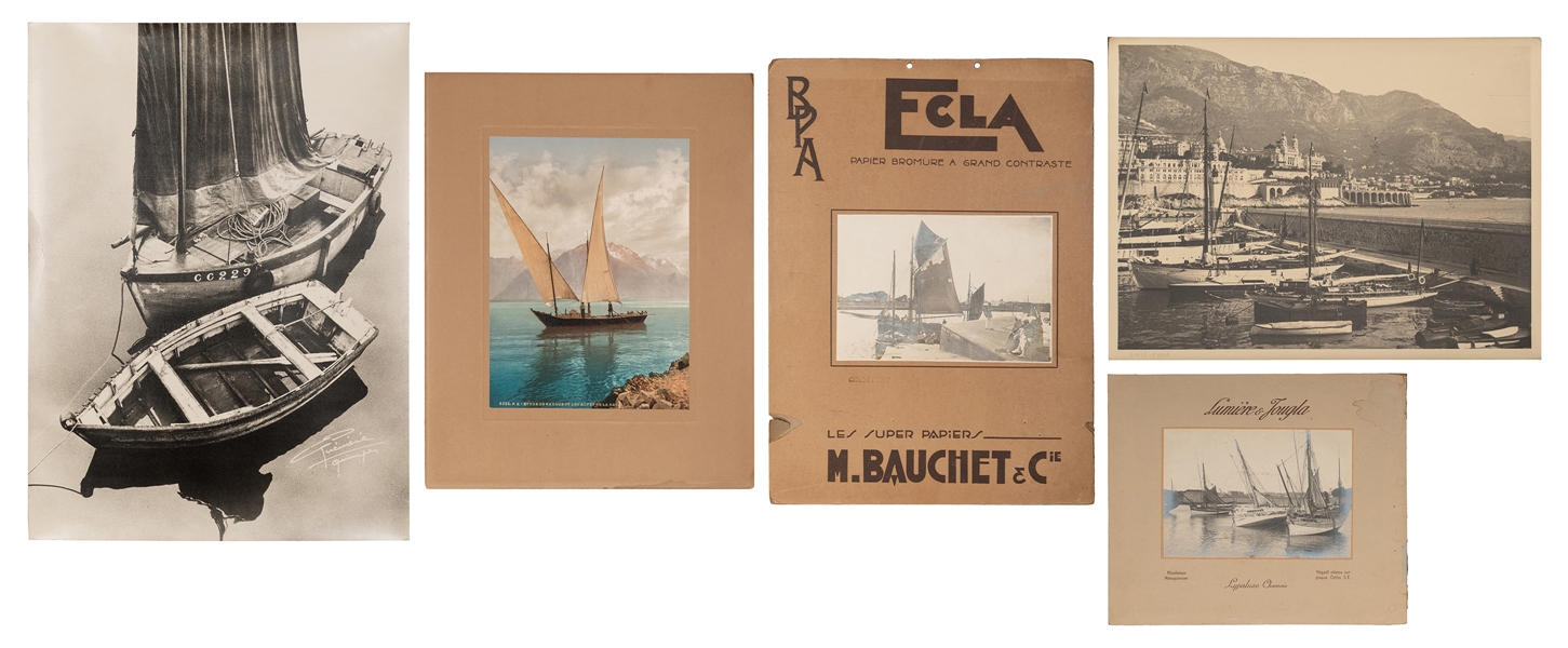  Nine antique French marine photographs. V.p., v.d. (French,...