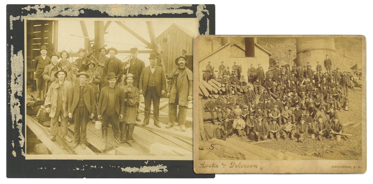  [MINING]. A pair of early photographs. Including: an albume...