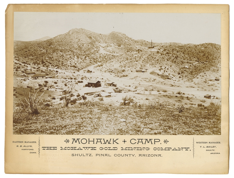  Mohawk Gold Mining Company albumen photograph. Pinal County...
