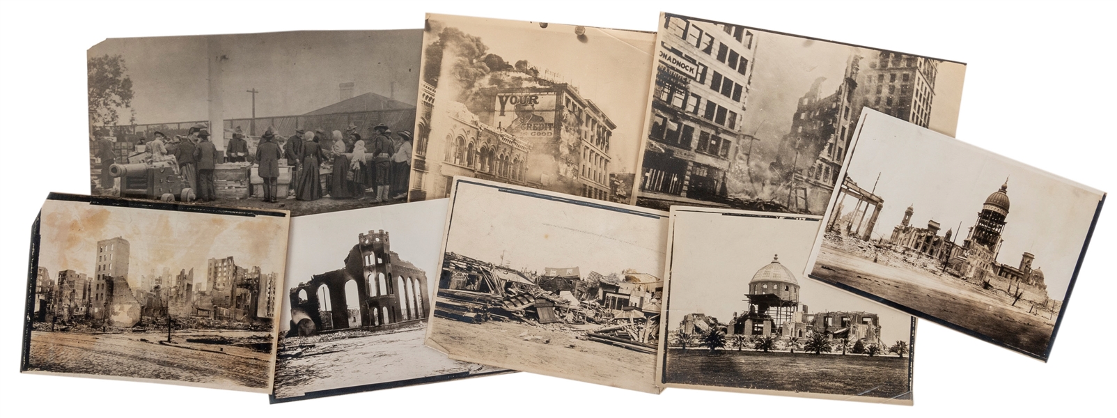  [SAN FRANCISCO EARTHQUAKE]. A group of photographs depictin...