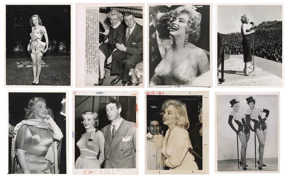  [MONROE, Marilyn (1926-1962)]. A group of 8 wire photograph...