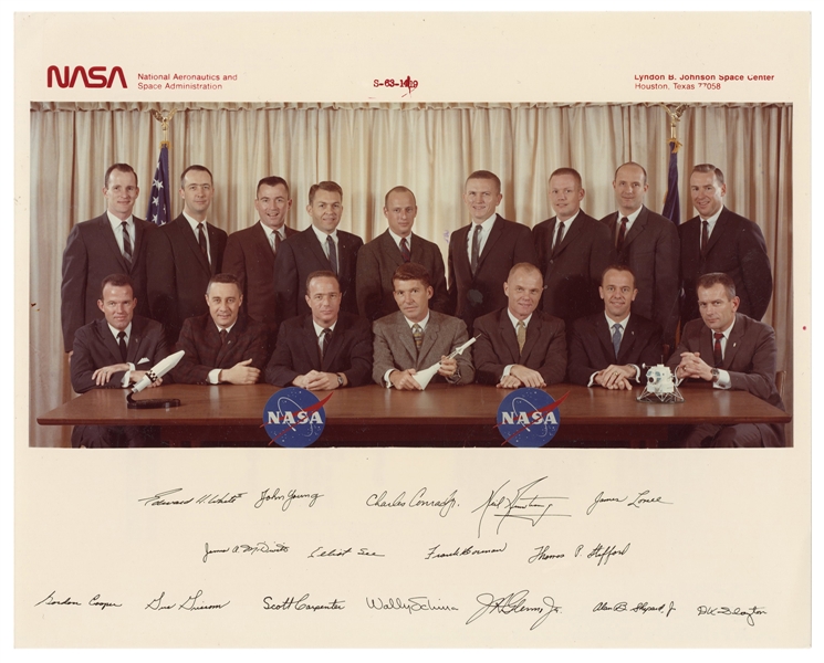  [NASA]. Lot of 14 Gemini and Apollo astronaut and space exp...
