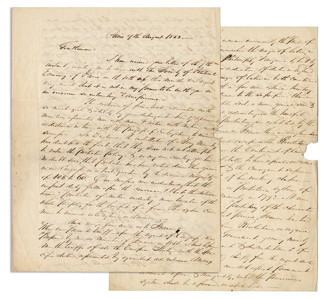  WALKER, Robert J. (1801-1869). Document signed “R.J. Walker...