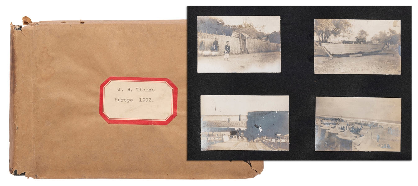  [EUROPE]. Photo album from 1903 European trip. 8vo, oblong....