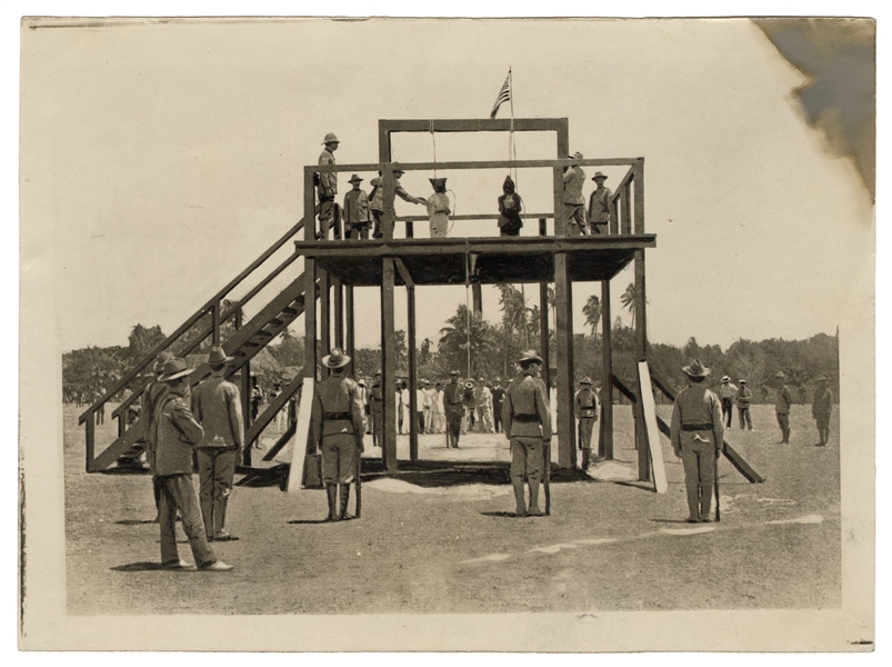  Spanish American War military execution by hanging photogra...