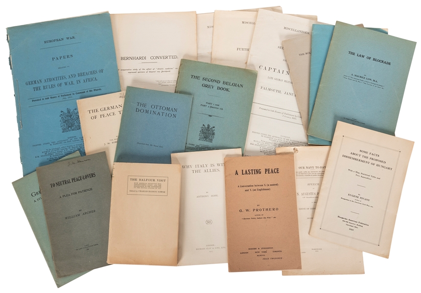  [WWI]. A group of 27 pamphlets. Including: The Horrors of A...