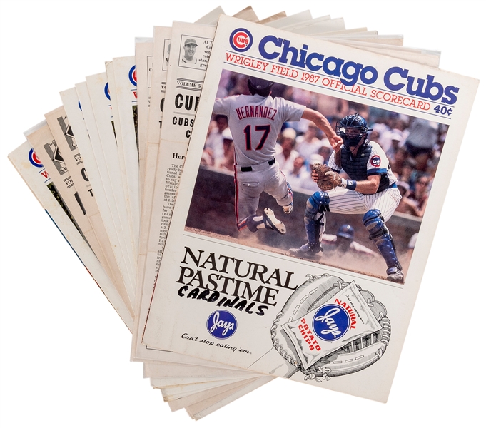  [BASEBALL]. A group of 15 Chicago Cubs sports programs and ...