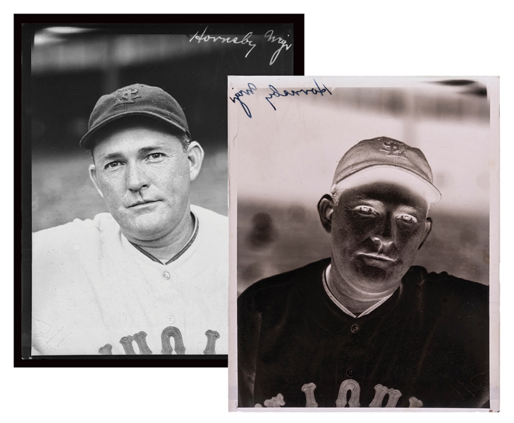  [BASEBALL]. BREARLY, Dennis. Glass plate negative of Rogers...
