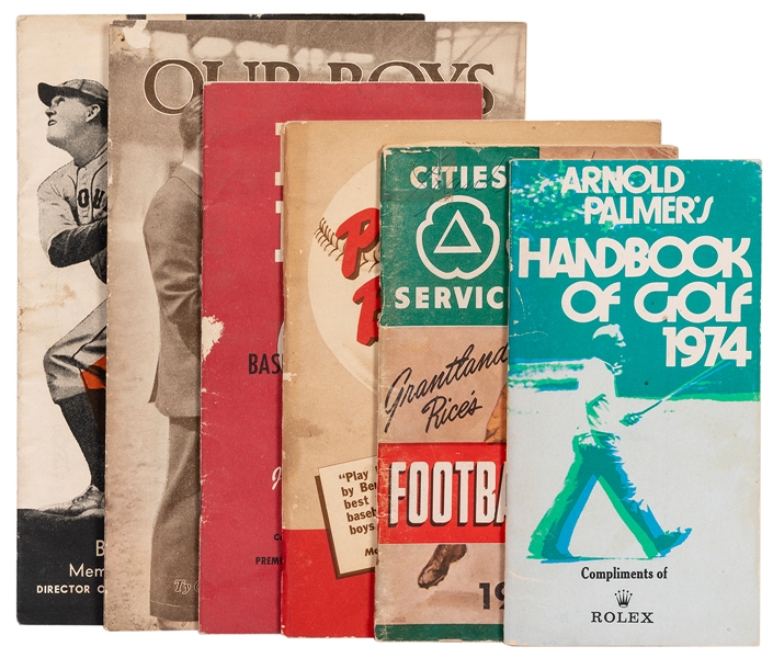  [SPORTS PERIODICALS]. A group of 6 sports pamphlets and eph...