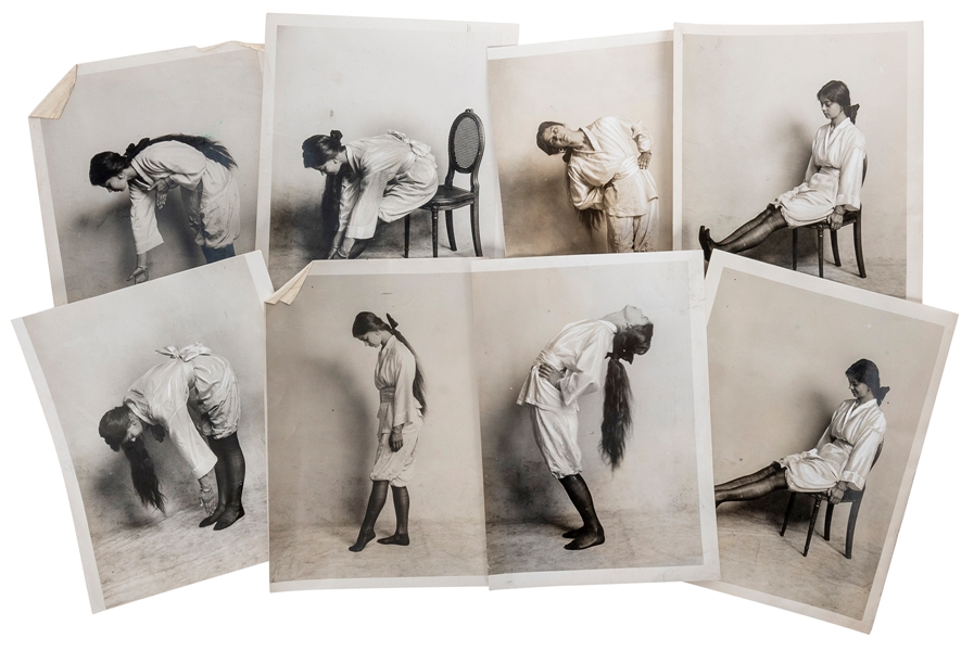  [PHYSICAL CULTURE]. Group of 21 photographs of women’s phys...