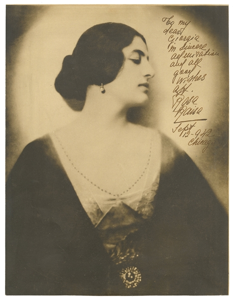  RAISA, Rosa (1893–1963). Inscribed photograph (“Rosa Raisa”...
