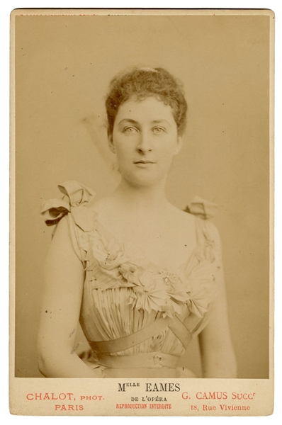  EAMES, Emma (1865-1952). Cabinet card photograph. Paris: Ch...