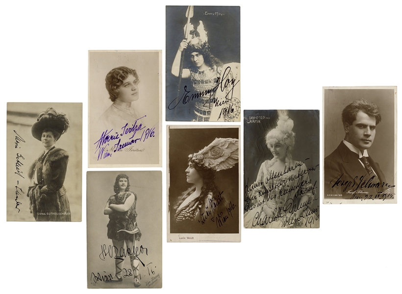  [STAGE AND OPERA STARS]. Two albums of signed photographs a...