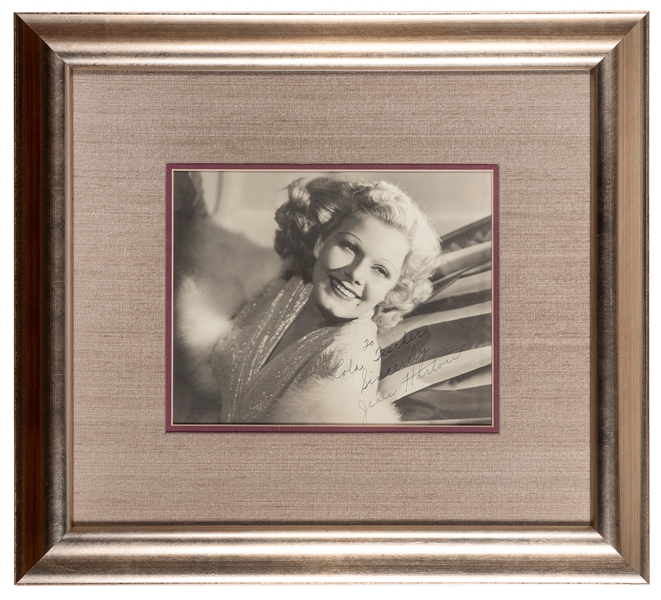  HARLOW, Jean (1911–1937). Inscribed photograph (“Jean Harlo...