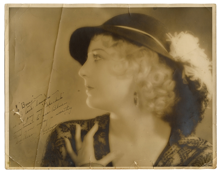  TODD, Thelma (1906-1935). A large inscribed and signed dram...