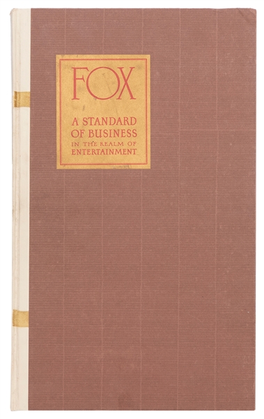  Fox Film Corporation’s 1926 Exhibitor’s Book. Tall folio. N...