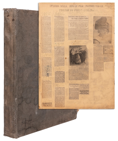  [BURLESQUE]. Scrapbook of Gayety Theatre clippings and ephe...