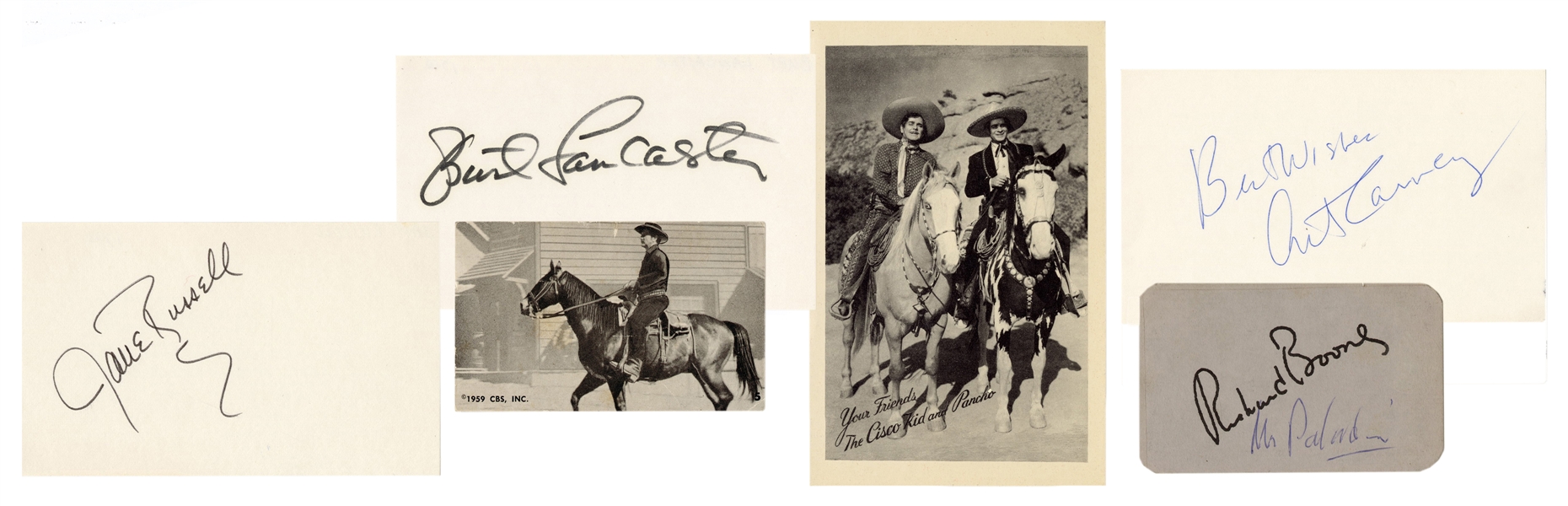  [THE CISCO KID]. A group of cards and television memorabili...