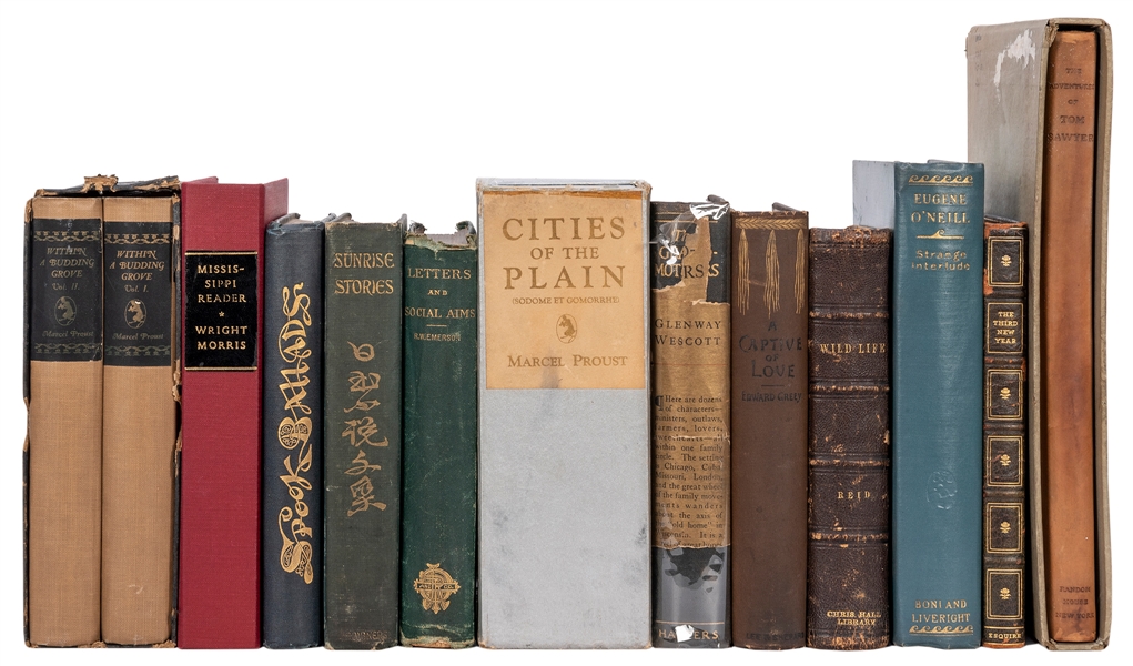  [FICTION]. A group of 13 titles. Including: EMERSON, Ralph ...