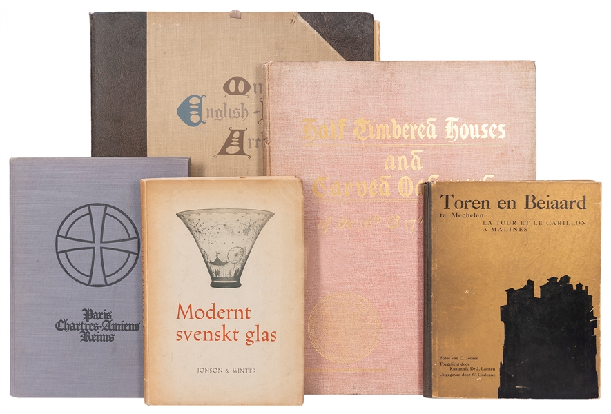  [ARCHITECTURE & DESIGN]. A group of 5 titles and a letter. ...