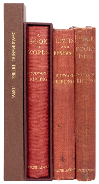 KIPLING, Rudyard (1865-1936). A group of 4 titles. Includin...