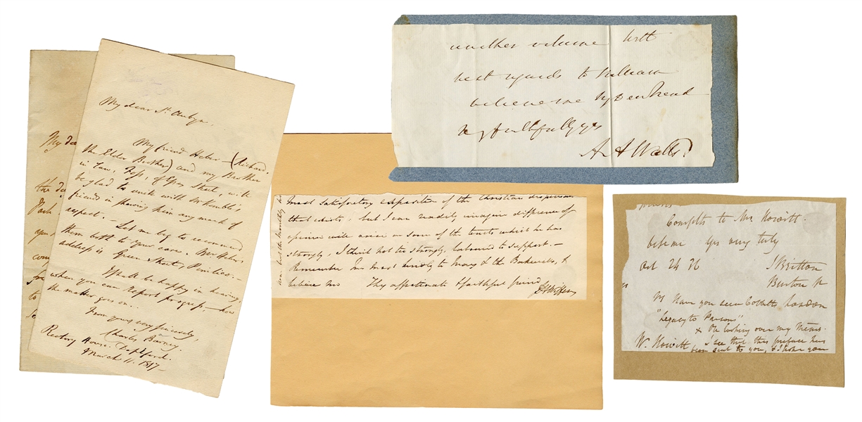  [LITERATURE]. A group of 6 autographed letters and letter f...